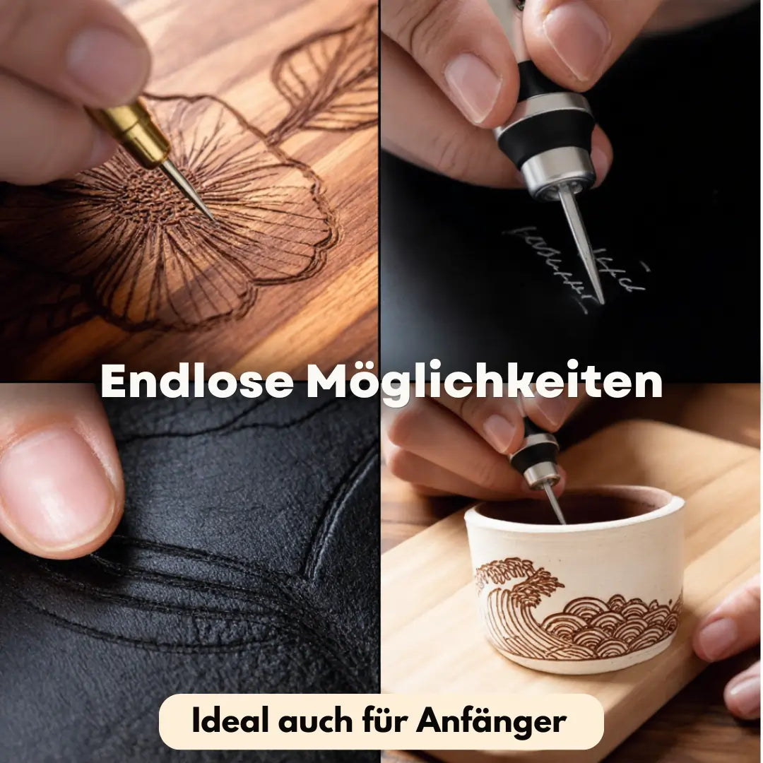 Veliora CreativePen Gravierstift – Kabellos, Mit 30 Bits, 3 Geschwindigkeiten (15k–20k U/min), Für über 50 Materialien – Ideal Für DIY, Kunst Veliora CreativePen Gravierstift – Kabellos, Mit 30 Bits, 3 Geschwindigkeiten (15k–20k U/min), Für über 50 Materialien – Ideal Für DIY, Kunst